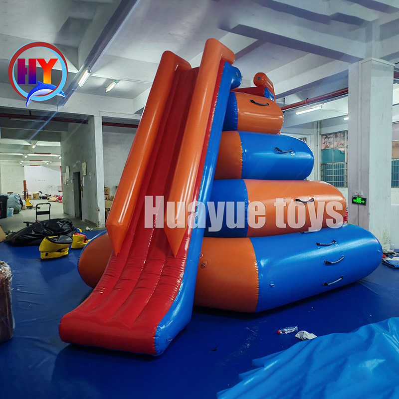 Airtight Water Sport Game Good Quality Custom Color Inflatable Floating Water Climbing Slide (2)