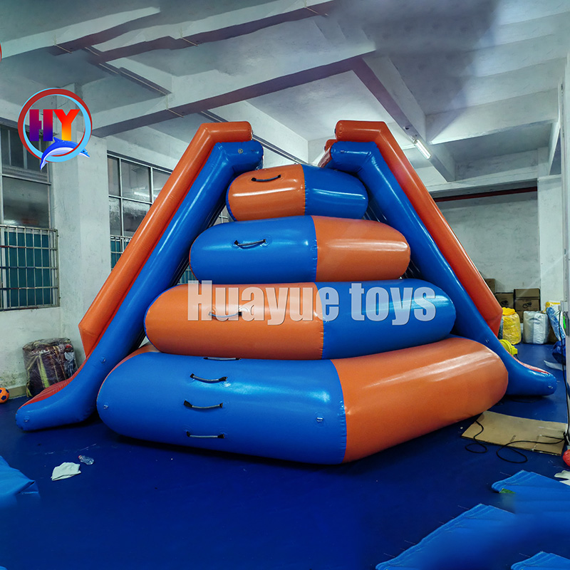 Airtight Water Sport Game Good Quality Custom Color Inflatable Floating Water Climbing Slide (3)
