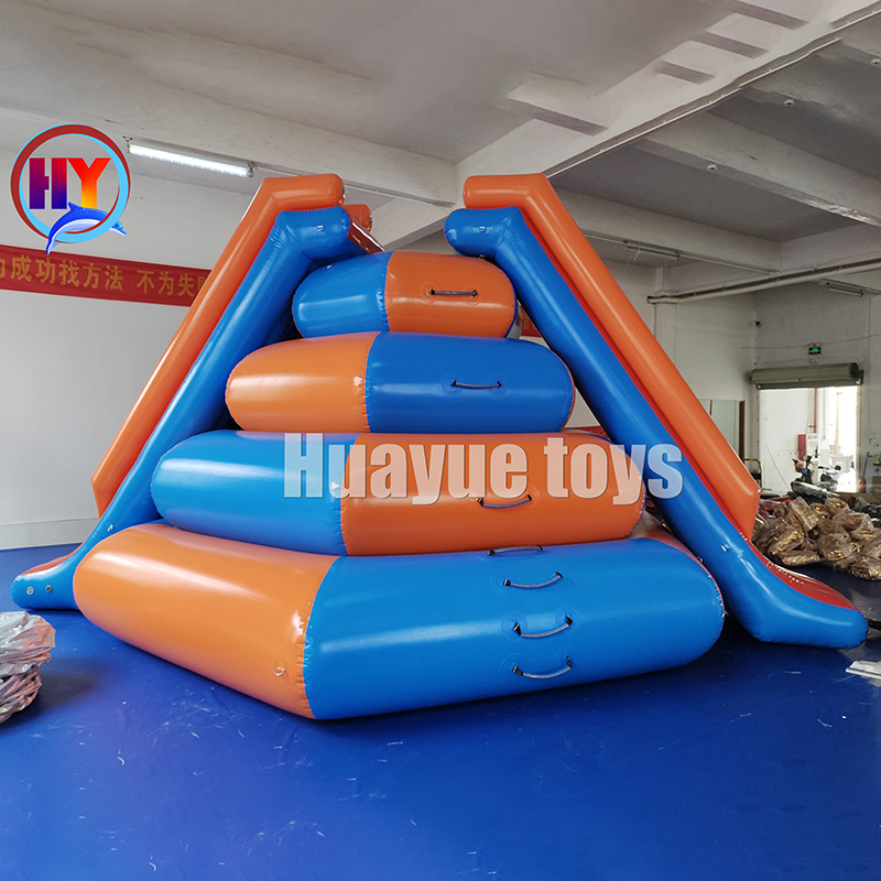 Airtight Water Sport Game Good Quality Custom Color Inflatable Floating Water Climbing Slide (4)