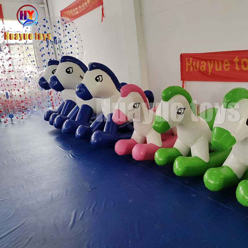 Factory High Quality Red Blue Yellow InflatableToys Inflatable Girl Pony Inflatable Pony for Sale (5)