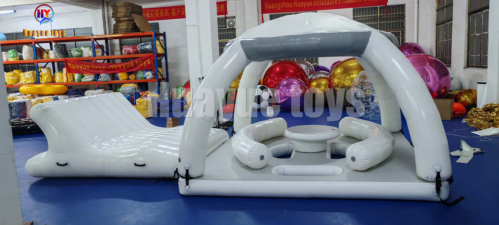 Hot Summer Water Play Equipment LargeFloating Water Platform lsland Inflatable Party Boatfor Leisure (1)