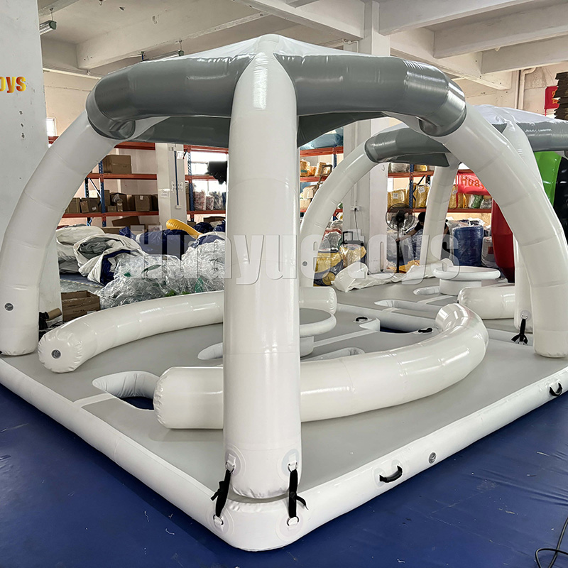 Hot Summer Water Play Equipment LargeFloating Water Platform lsland Inflatable Party Boatfor Leisure (6)