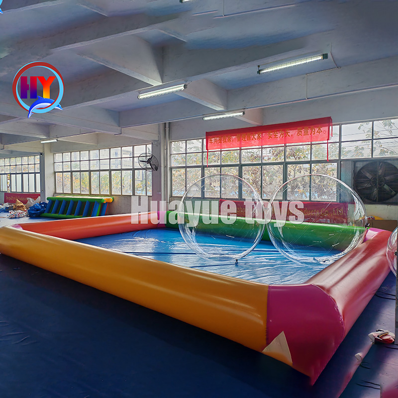 Huayue High Quality Inflatable Round orRectangular Swimming Pool for Water Walking BalGames