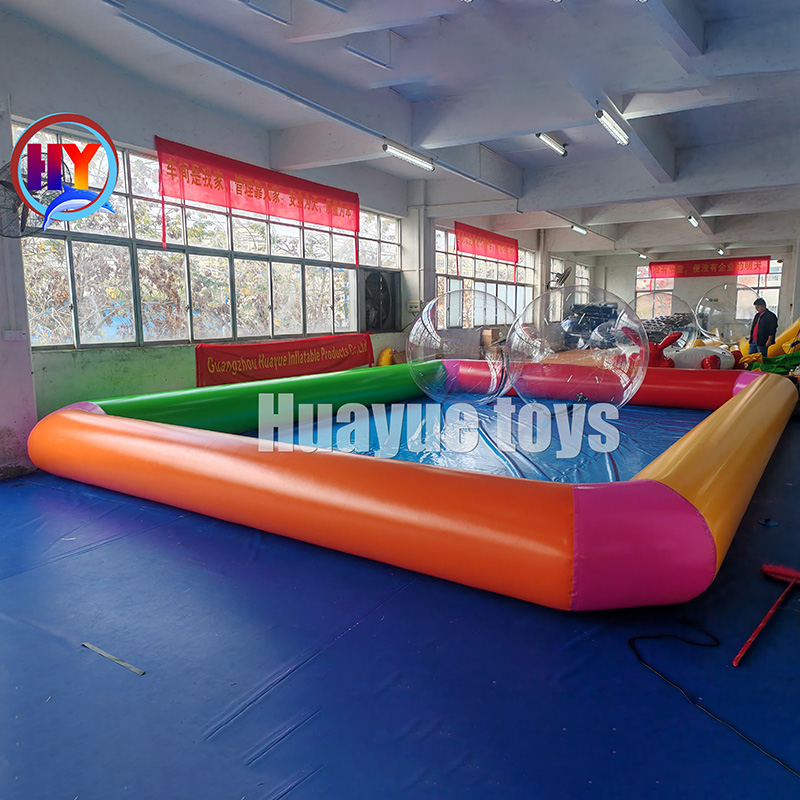 Huayue High Quality Inflatable Round orRectangular Swimming Pool for Water Walking BalGames (5)