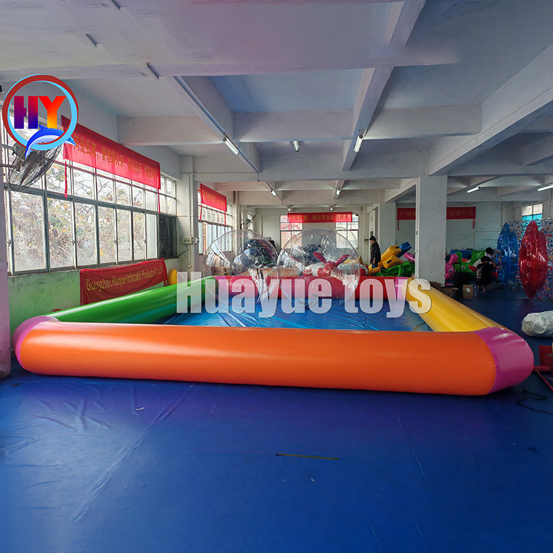Huayue High Quality Inflatable Round orRectangular Swimming Pool for Water Walking BalGames (6)