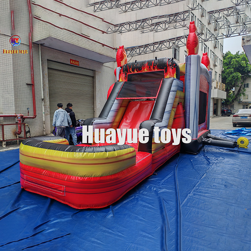 Huayue Monster Truck Combo Bouncy Castle WaterBounce House Inflatable with Slide