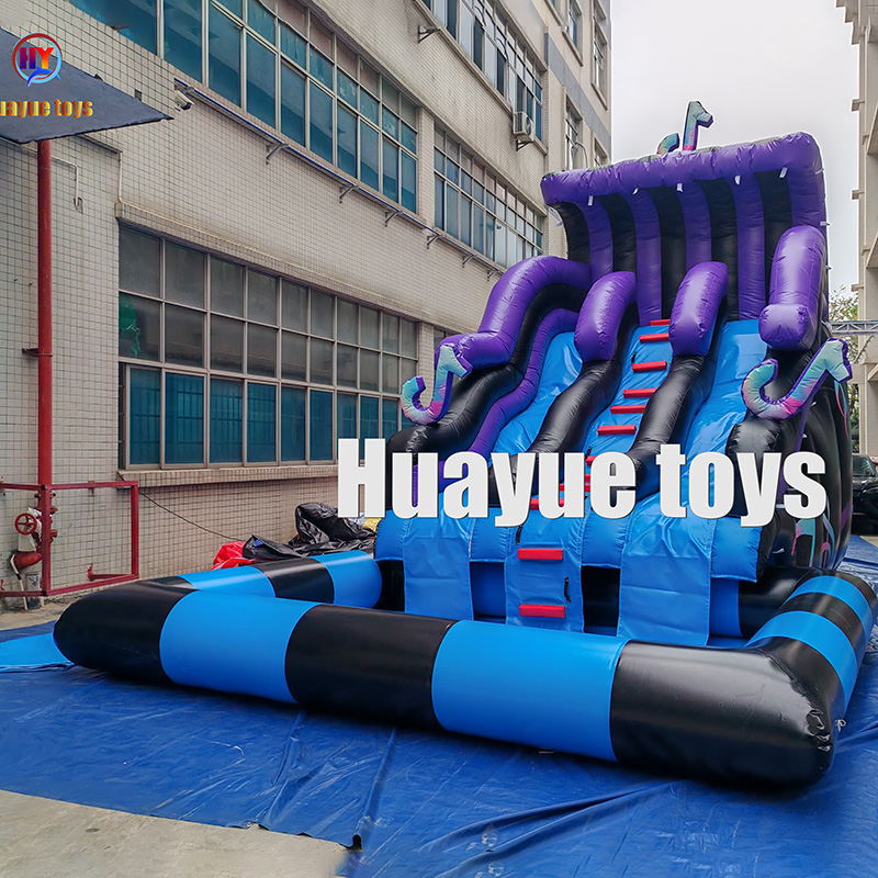 Inflatable water slide with pool Outdoor inflatable water park with slide for kids Ocean inflatable bounce castle