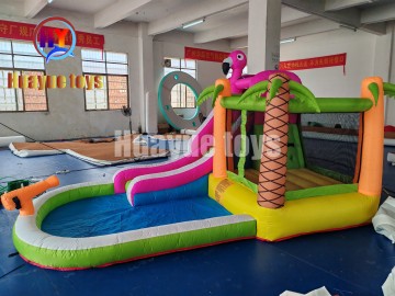 Coconut Parrot Themed Inflatable Castle
