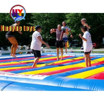 Inflatable Jumping Mat with Triple-Color Bars