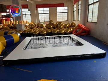 White Top with Black Edges Inflatable Floating Pool