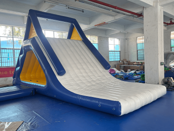 HUAYUE Giant Inflatable Water Park Combo Pyramid Slide Climbing Wall & Bounce Trampoline for Kids Backyard Pool Party Summer Outdoor Fun