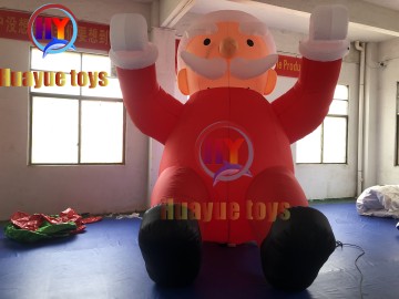 Santa Claus with a White Gift Bag