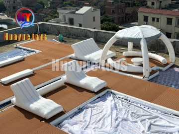 Sistema combinado de entretenimiento inflable marino
