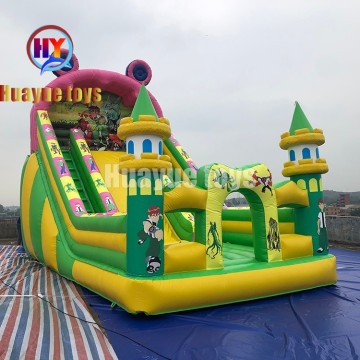 Green Cartoon Bounce Castle