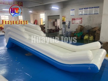 Blue and White Inflatable Yacht Slide