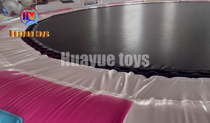 5-Meter Pink-White Inflatable Trampoline-product