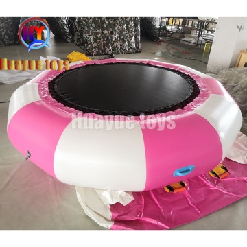 5-Meter Pink-White Inflatable Trampoline