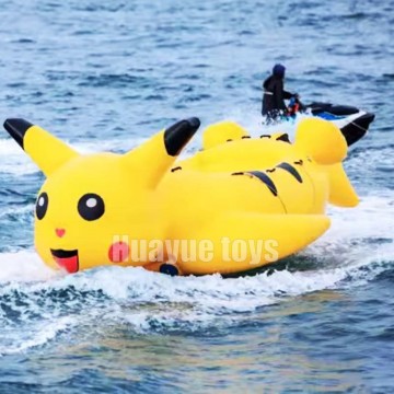 Inflatable Pikachu Cartoon-Shaped Towable Boat