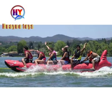 Barco inflable remolcable Shark de doble fila y 10 plazas