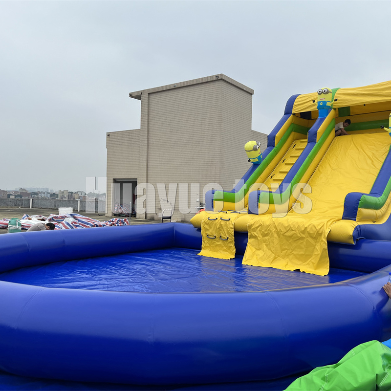 Inflatable floating water slides  water park design Newly customized large commercial water pool