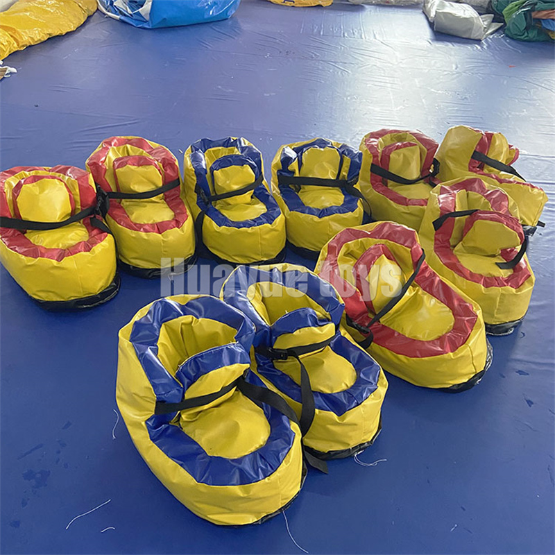 Kids And Adults Funny Outdoor Team Building Football Sport Game PVC Big Soft Foam Shoes Balloon Giant Inflatable Cowboy Boots