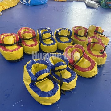Kids And Adults Funny Outdoor Team Building Football Sport Game PVC Big Soft Foam Shoes Balloon Giant Inflatable Cowboy Boots