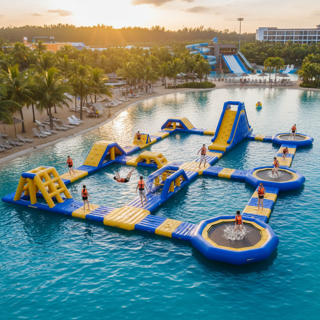 Inflatable Air Track For Water Parks And Inflatable Aqua Parks