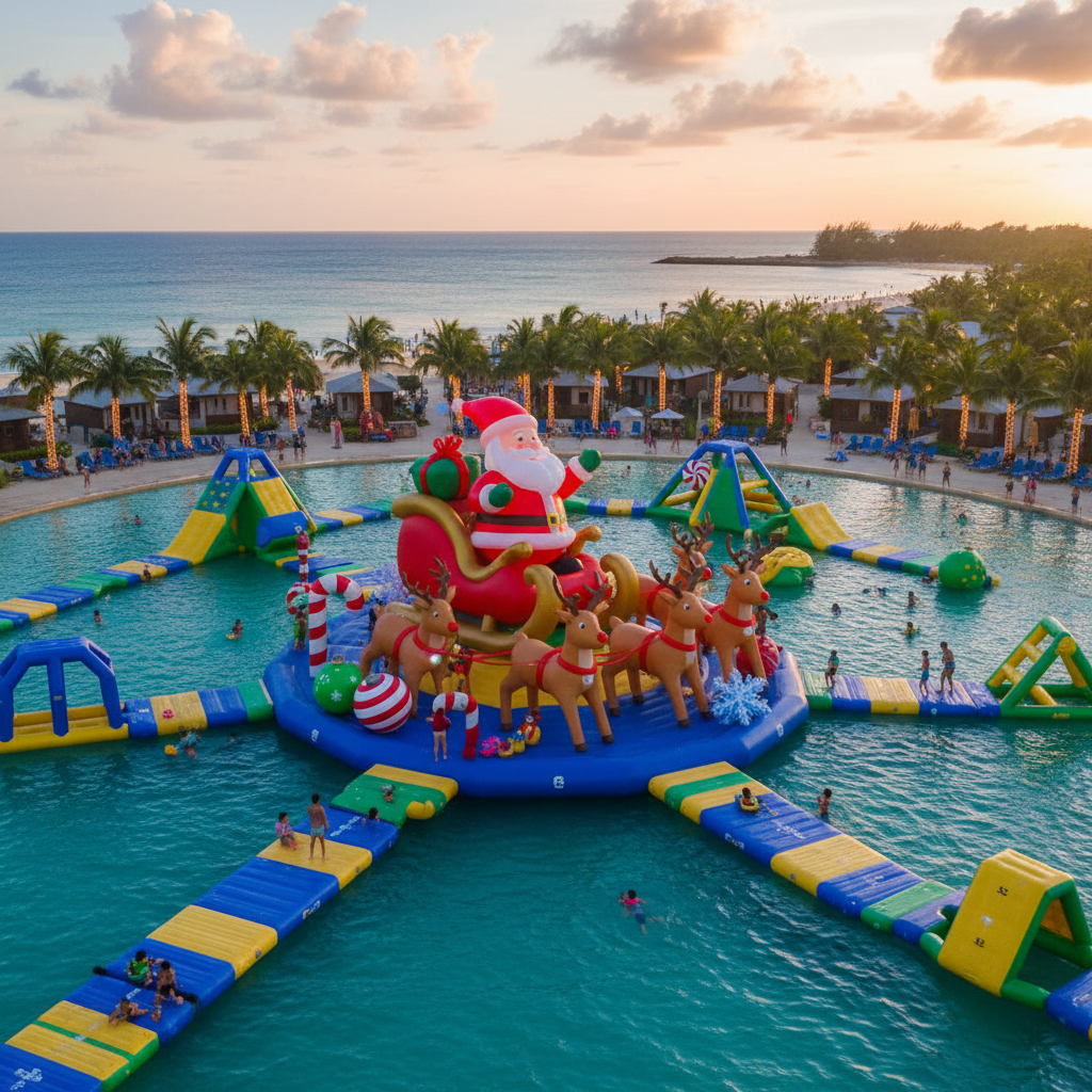 Inflatable Christmas Decoration For Water Parks And Inflatable Aqua Parks