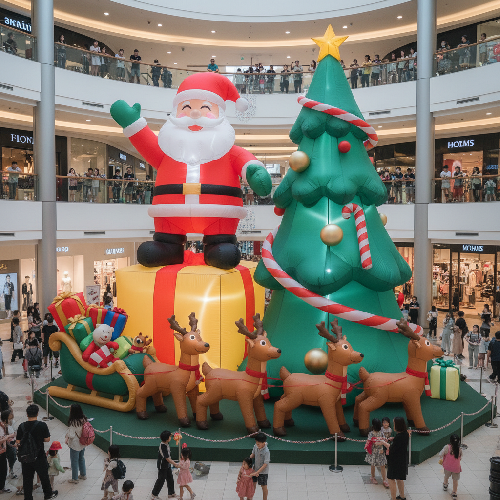 Inflatable Christmas Decoration For Shopping Mall Promotions And Brand Activations