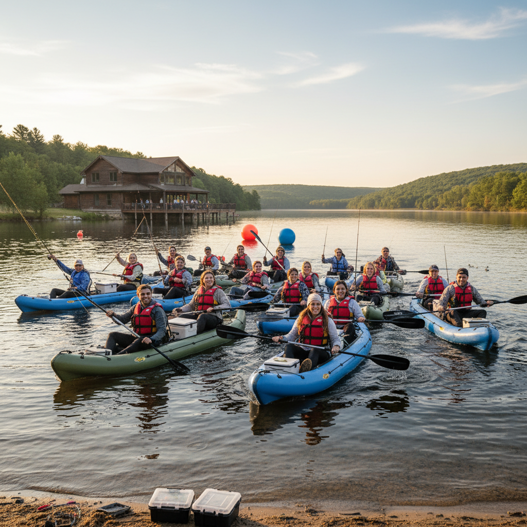 Inflatable Fishing Kayaks For Team Building And Corporate Activities