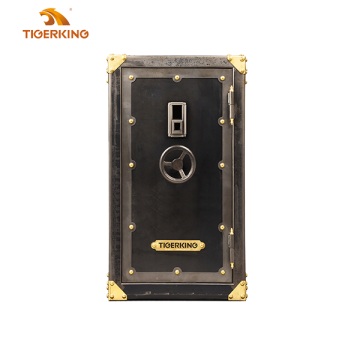 Vintage Fireproof Safe with 60-Minute Fire Protection Advanced Fingerprint Lock High Security Anti-Burglary Optional Watch Winders