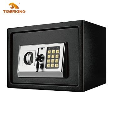 Tigerking Steel Security Safe and Lock Box with Electronic Keypad - Secure Cash, Jewelry, ID Documents
