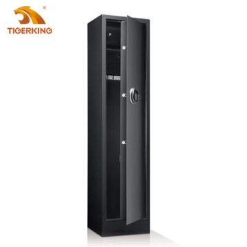 Tigerking Safe Hot sale high quality black electronic safe home safe gun safe box metal safe 3/5/8/12 holder racks with small cabinet hidden gun safes for home