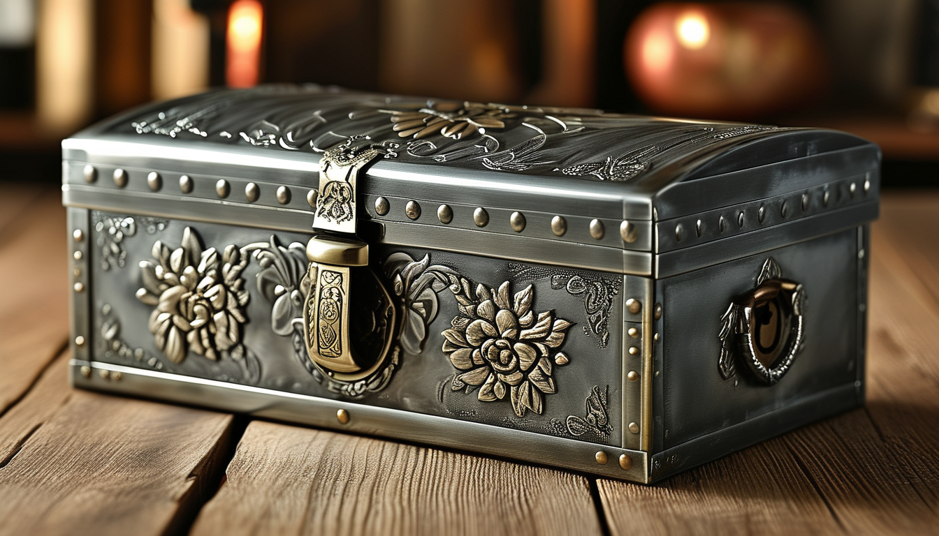 Metal Fireproof Lock Box For Securing Valuables