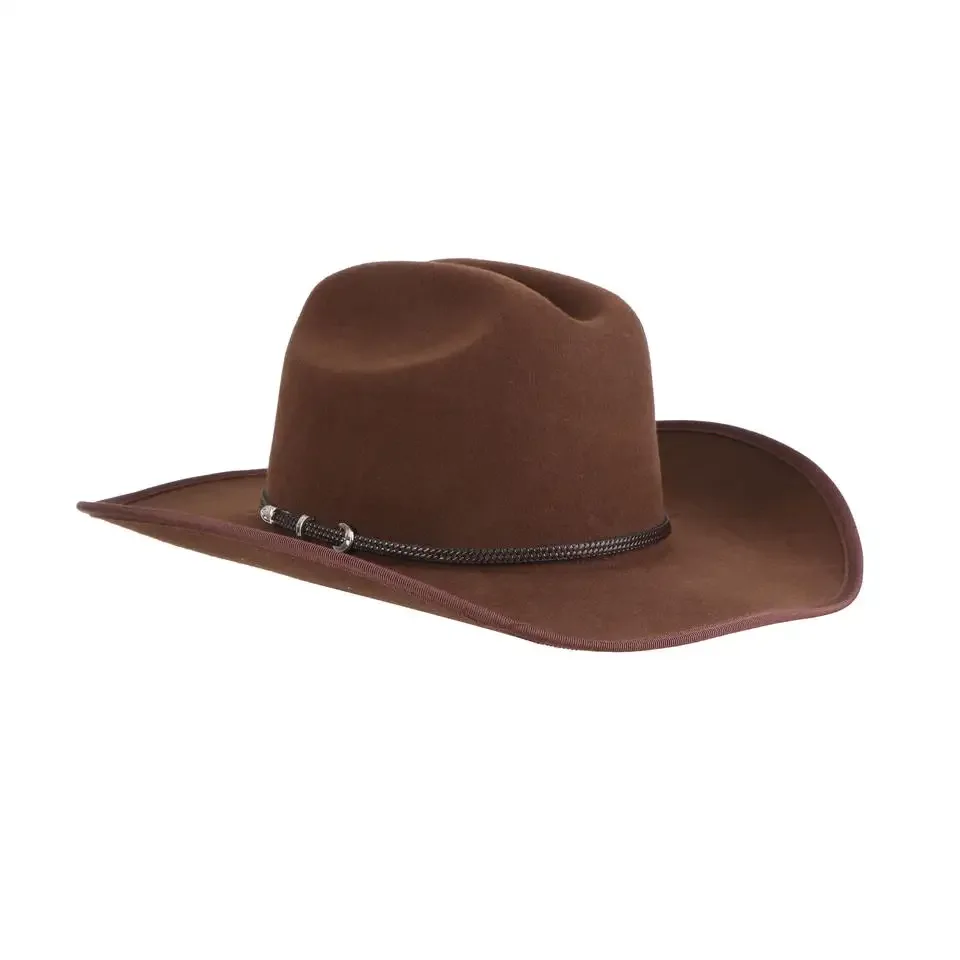 Custom Logo Western Jazz 100% Wool Felt Cowboy With Belt Buckle