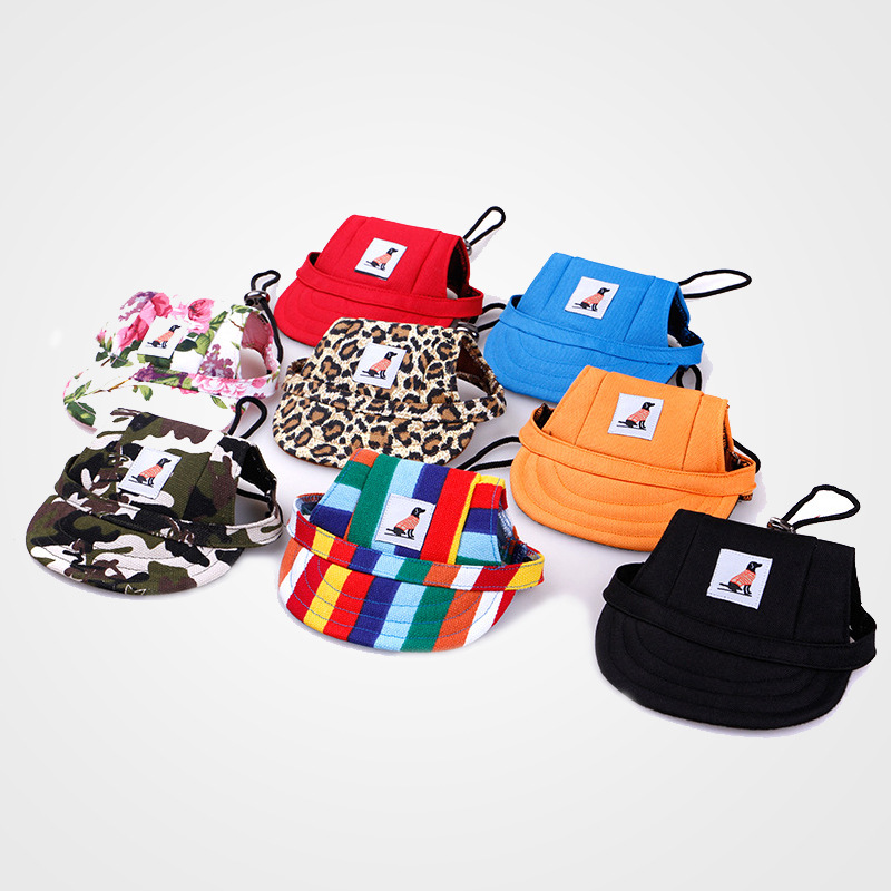 Customized Ear Leakage Pet Dog Cat Schnauzer Baseball Hat for Sunshade Spring/Summer Travel