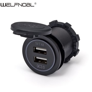 2.4A QC3.0 Dual USB Car Quick Charger