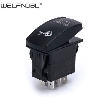 Водонепроницаемый клавишный переключатель Dpdt Marine Blue LED