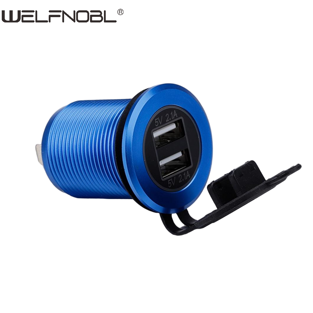 4.2A/QC3.0 двойной USB-разъем из алюминиевого сплава