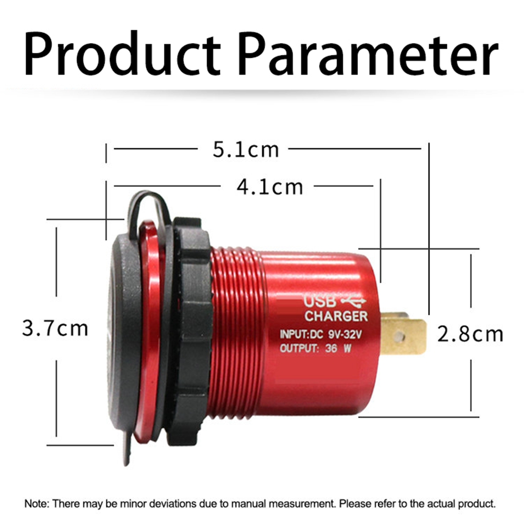 2.1A 3.1A QC3.0 двойной USB-разъем Выпуклая поверхность для шины