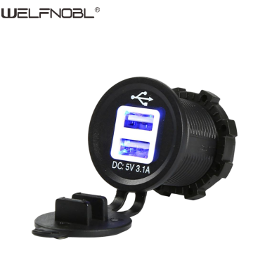Dual USB Charger Socket Power Outlet for Marine