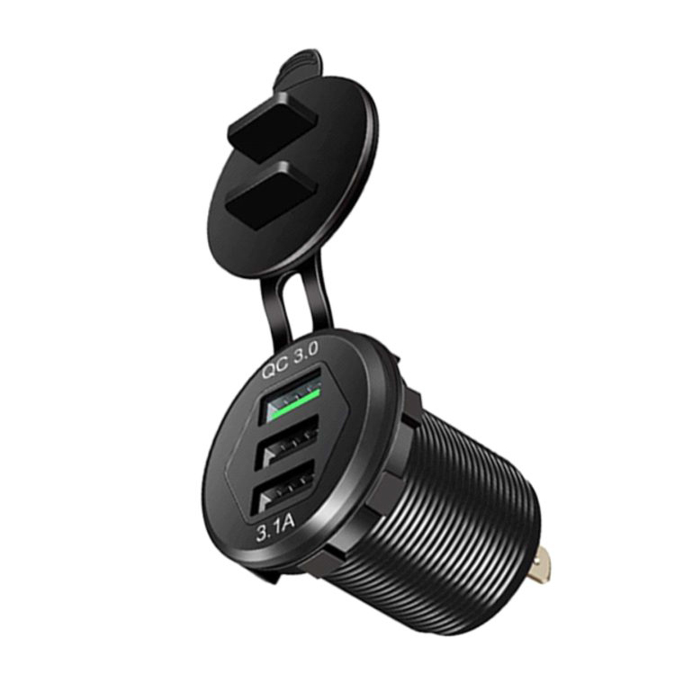 QC3.0 2.1A 1A три USB-разъема
