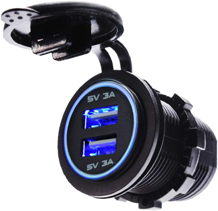 6A Быстрое зарядное устройство Двойное 2-портовое автомобильное USB-зарядное устройство