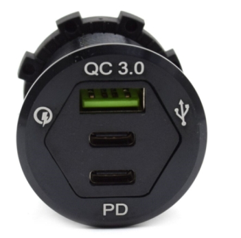 Автомобильное зарядное устройство QC3.0 Dual Type C PD