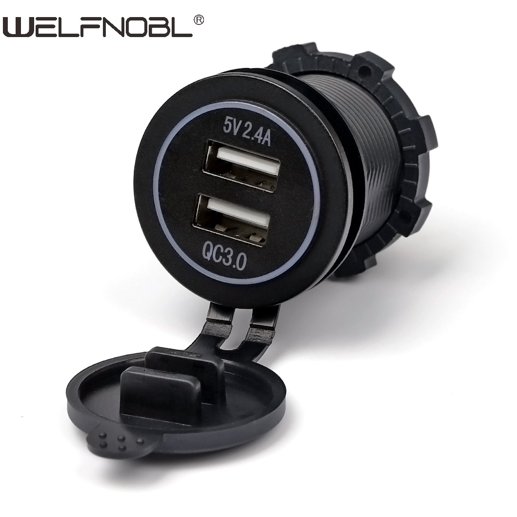 2.4A QC3.0 Dual USB Car Quick Charger