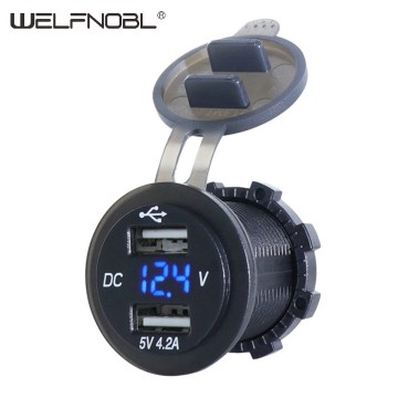 2.1A+2.1A Voltmeter Dual Usb Auto Charger