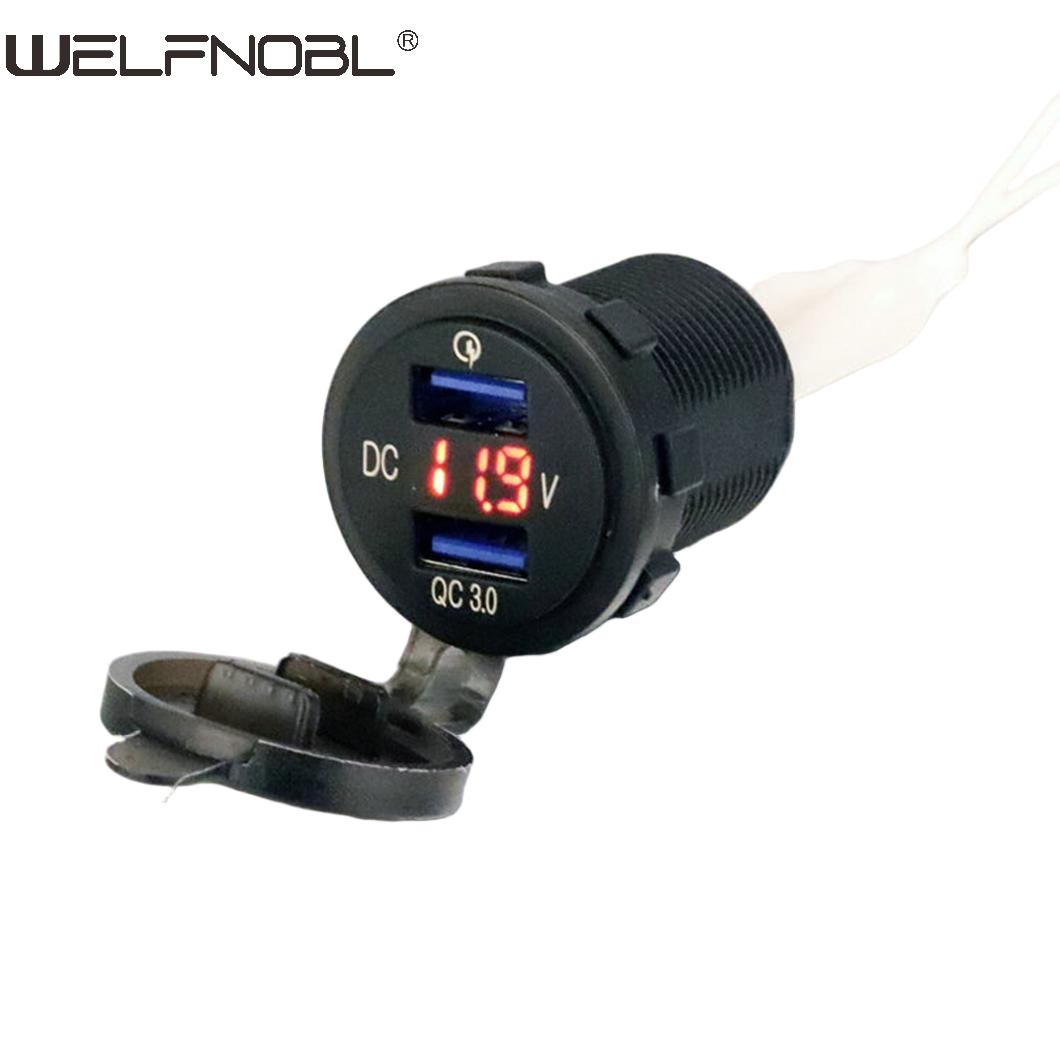 Quick Fast Charge QC3.0 Dual USB Car Charger Socket