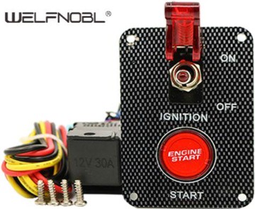 Racing car ignition switch panel