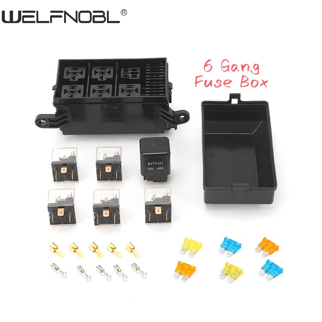 6 Way Auto Blade Fuse Holder