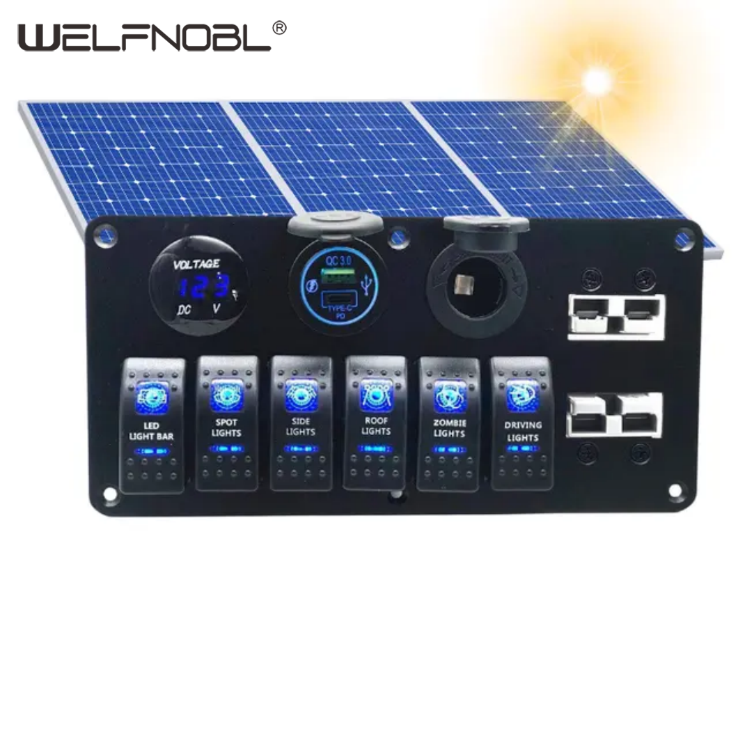 High Power 5 Gang Waterproof Switch Panel